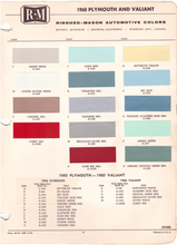 Load image into Gallery viewer, 1960's Plymouth/Valiant Paint Colors