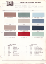 Load image into Gallery viewer, 1960's Plymouth/Valiant Paint Colors