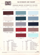 Load image into Gallery viewer, 1960's Plymouth/Valiant Paint Colors