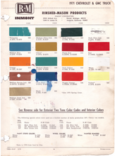 Load image into Gallery viewer, 1970's Chevrolet/GMC Truck Paint Colors