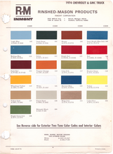 Load image into Gallery viewer, 1970's Chevrolet/GMC Truck Paint Colors
