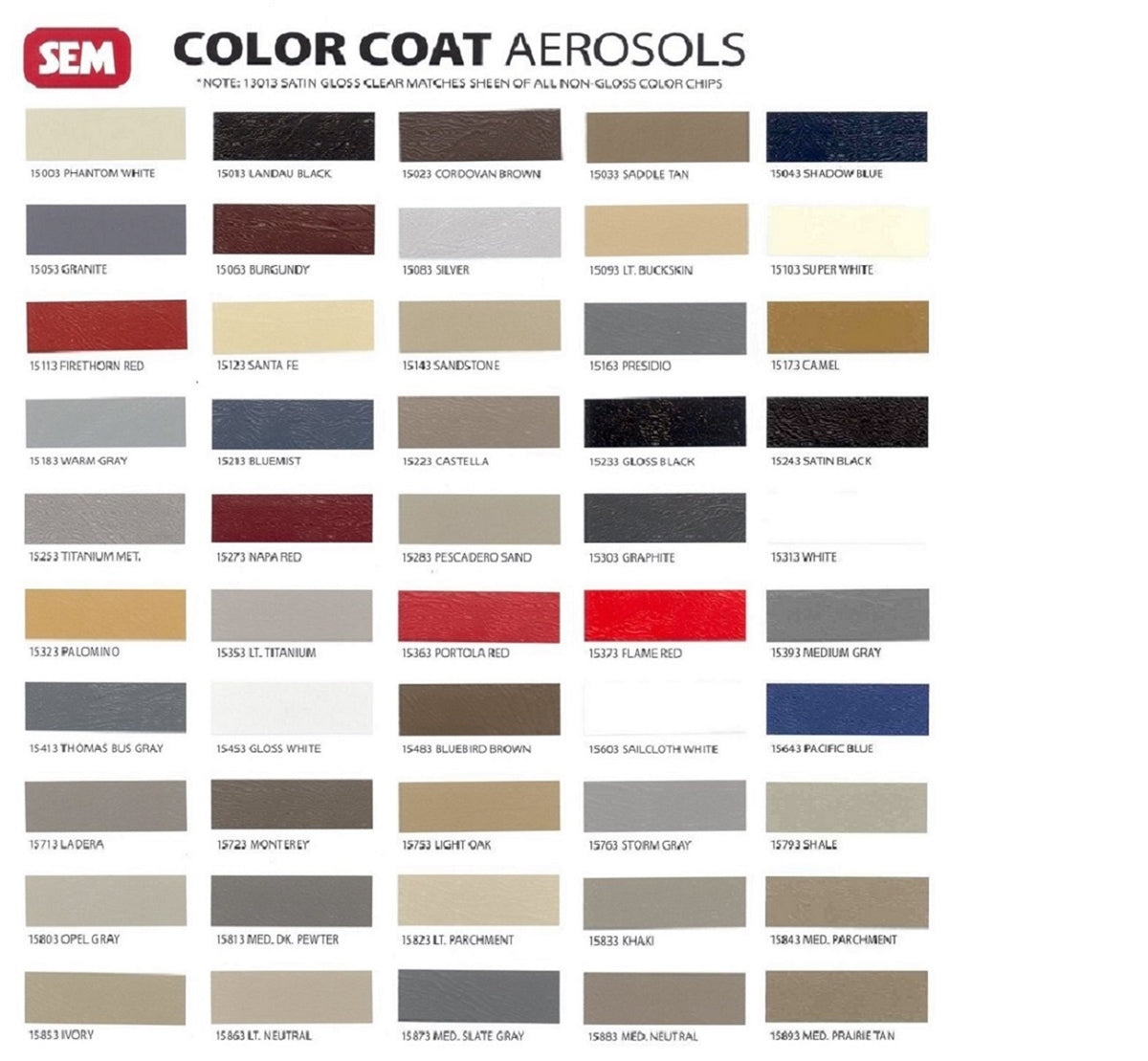SEM Color Coat - Interior Paint, Aerosols, Pints, Quarts – 66 Auto Color