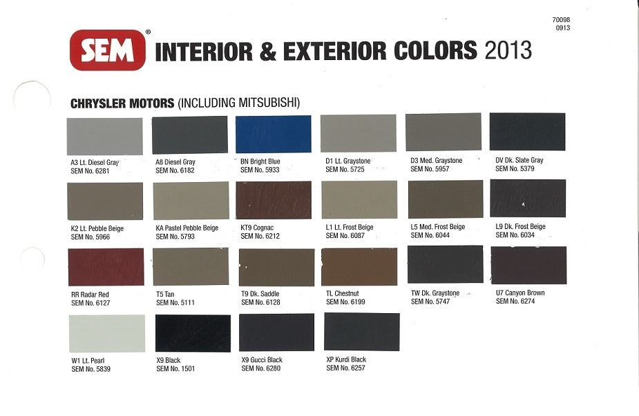 Chrysler - 2013 Interior Colors