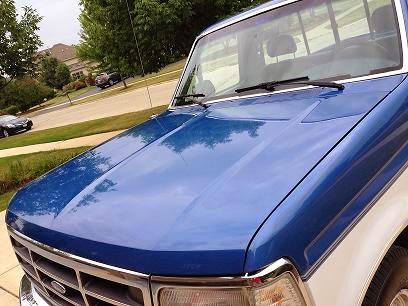 Spraymax paint on a Ford F150 - Regatta Blue