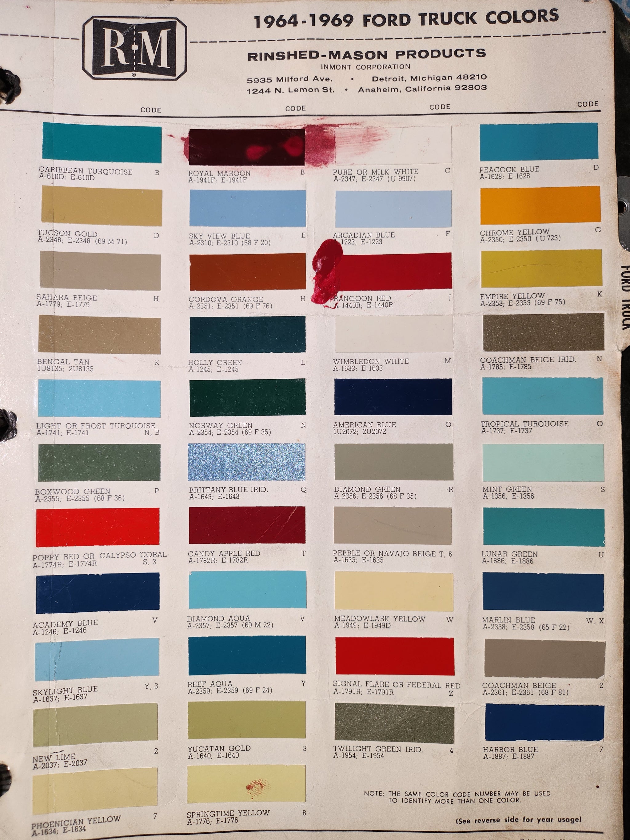 Restored Ford Engine Color 1965 Ford Truck Colors Ford F 100 Restoration Tips | Ford F 100