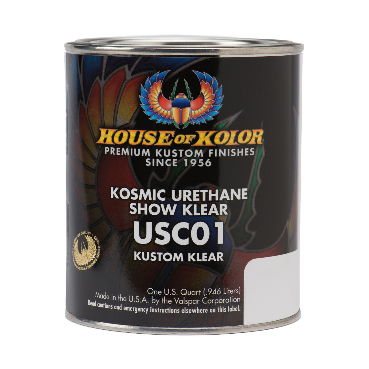 Auto Paint HQ Intercoat Clear Quart Complete Kit With Reducer And Strainer