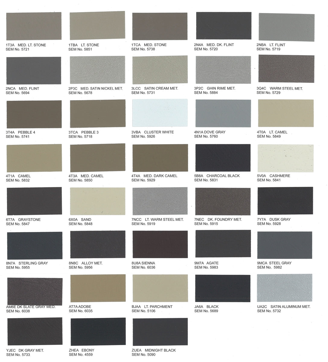 Ford 2010 Interior Upholstery Paint