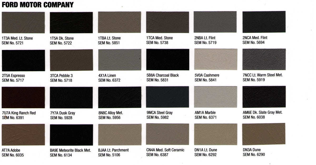 Ford Interior Color Codes Chart Home Alqu