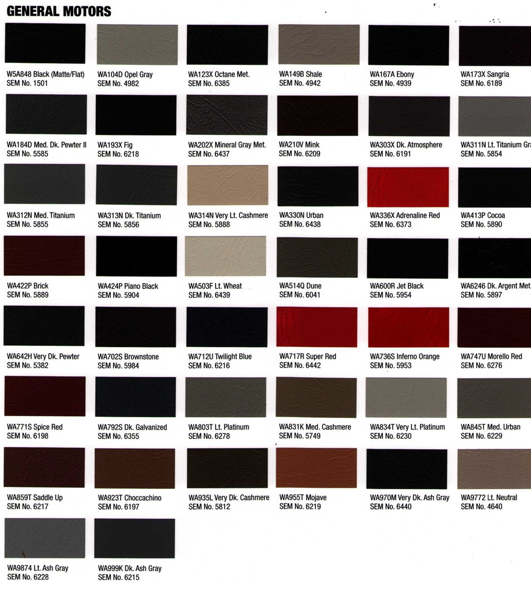 GM 2015 Interior Colors