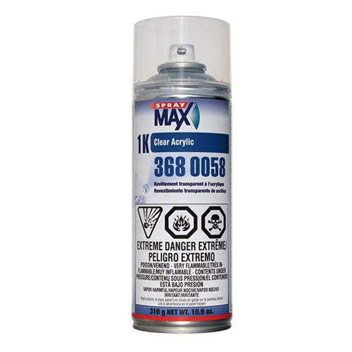 Spray Max 1K Acrylic Clear Coat Aerosol, SPM-3680058 – 66 Auto Color